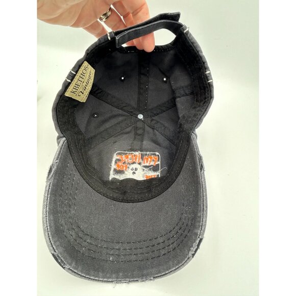 Vintage Distressed "Im Here For The Boos" Halloween Baseball Cap Adjustable Blac - Picture 6 of 6